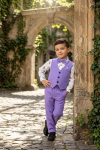 Kenvitextile Boys Festive & Party, Formal, Wedding Shirt, Waistcoat and Pant Set