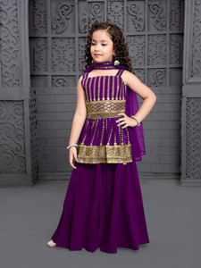 Viddhi Ethinic Girls Wedding Kurta and Palazzo Set