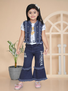 THE SKYLARK ENTERPRISE Girls Party(Festive) Jacket Jeans, Top