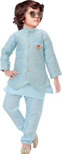 Bright Garments Dresses Boys Festive & Party, Wedding Kurta, Waistcoat and Pyjama Set