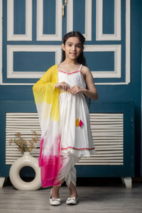 NPS LOUNGE Girls Festive & Party Dhoti & Kurta Set