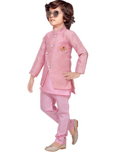 Bright Garments Dresses Boys Festive & Party, Wedding Kurta, Waistcoat and Pyjama Set