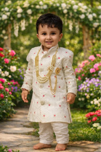 Aksgarments Boys Festive & Party, Wedding Kurta, Waistcoat and Pyjama Set