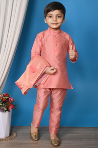 बरकतडिज़ाइनिंगप्लैनट लड़कों के लिए त्यौहार और पार्टी कुर्ता, वेस्टकोट और पायजामा सेट