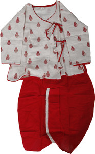 Fashionhub Baby Boys Festive & Party Angarkha and Dhoti Pant