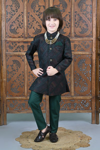 AHHAAAA Boys Wedding Sherwani and Churidar Set