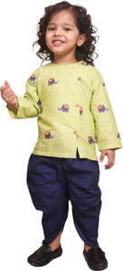 POLKA TOTS Boys Festive & Party Angarkha and Dhoti Pant