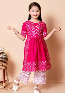 Rmmfashion Girls Festive & Party, Casual, Wedding Kurta and Palazzo Set