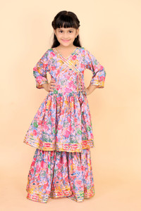 satyamfab Girls Festive & Party, Wedding Angarkha and Sharara Set