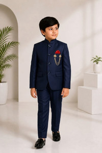 Paryushnam Boys Festive & Party, Formal, Wedding Blazer and Pant Set