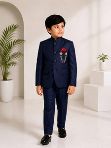 Paryushnam Boys Festive & Party, Formal, Wedding Blazer and Pant Set