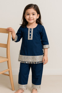 ROSE Baby Girls Festive & Party Kurta and Pyjama Set