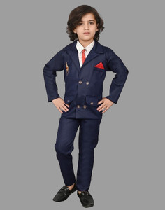 PP NN COLLECTION Boys Festive & Party Shirt, Waistcoat and Pant Set