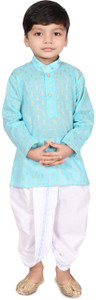 साहिल कलेक्शन Indi लड़कों के लिए कैज़ुअल कुर्ता और धोती पैंट सेट