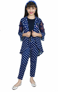 PERFECTPIVOT Girls Casual, Festive & Party, Wedding, Formal Ethnic Jacket, Blouse and Palazzo Set