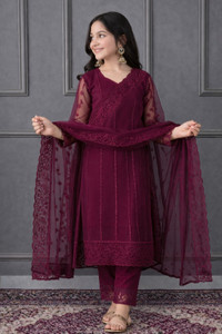 PRINSH STORE Girls Festive & Party Kurta, Pyjama & Dupatta Set