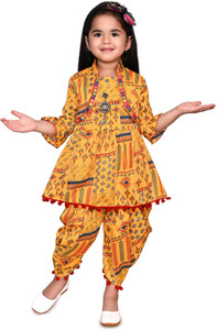 NH Fashion Girls Festive & Party Kurta and Dhoti Pant Set