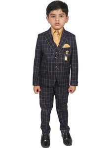SG YUVRAJ Blazer, Shirt and Trouser Set Checkered Boys Suit