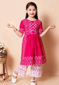 Rmmfashion Girls Festive & Party, Casual, Wedding Kurta and Palazzo Set
