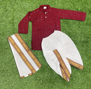 MJ Laskar Baby Boys Casual Kurta and Dhoti Pant Set
