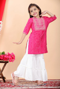 SHOPEELABELLA Girls Festive & Party Kurta and Palazzo Set
