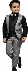 KIDCHAMP Boys Festive & Party, Wedding Blazer, Shirt and Trouser Set