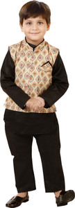 LABELZERO Boys Festive & Party Kurta & Waistcoat Set