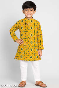 लेबलज़ीरो लड़कों के लिए त्यौहार और पार्टी कुर्ता और पायजामा सेट