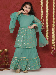 AJ Dezines Girls Festive & Party Kurta and Sharara Set