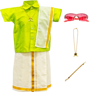KIDSFASHION Boys Festive & Party Shirt & Dhoti Set