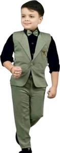 vkreation Boys Festive & Party, Wedding Blazer, Shirt and Trouser Set