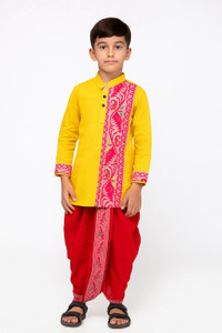 Chandra Boys Festive & Party, Wedding, Casual Kurta and Dhoti Pant Set