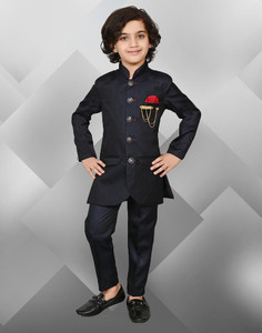 ATLY Boys Festive & Party Sherwani and Churidar Set