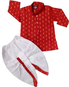 SHIVAAY Baby Boys Casual Dhoti & Kurta Set