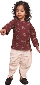 POLKA TOTS Baby Boys Festive & Party Angarkha and Dhoti Pant