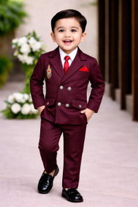 Adinath Collection Boys Festive & Party, Wedding, Formal Blazer and Pant Set