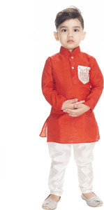 Boom Boys Boys Festive & Party Kurta and Pyjama Set