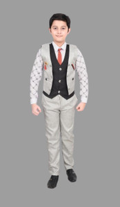 AnishkaFashion Boys Formal Shirt, Waistcoat and Pant Set