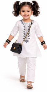 Rkdress Baby Girls Casual Kurta and Pyjama Set