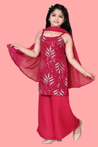 SPAMitude Girls Festive & Party Kurta and Palazzo Set