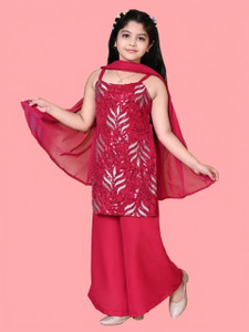 SPAMitude Girls Festive & Party Kurta and Palazzo Set
