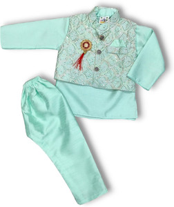 SHIVAAY Boys Festive & Party Kurta, Waistcoat and Pyjama Set