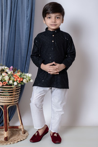 SKPGOLAPDRESSES Baby Boys Casual Kurta and Pyjama Set