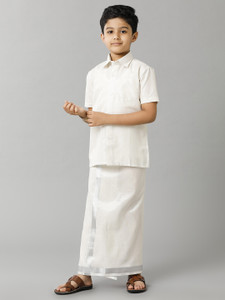 Ramraj Cotton Boys Casual Shirt & Dhoti Set