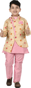 Smuktar garments Boys Wedding, Festive & Party, Casual Kurta & Waistcoat Set