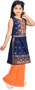 barkatdesigningplanet Girls Festive & Party Kurta and Pyjama Set