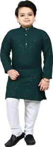 BT DEZINES Boys Wedding Kurta and Pyjama Set
