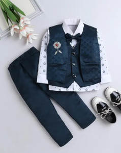 vayu collection Boys Wedding Shirt, Waistcoat and Pant Set