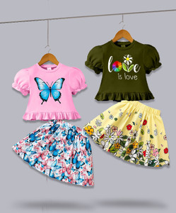 DRUZZEE Baby Girls Casual Top and Skirt Set