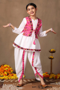 Fashion Dream Girls Festive & Party Angarkha and Dhoti Pant